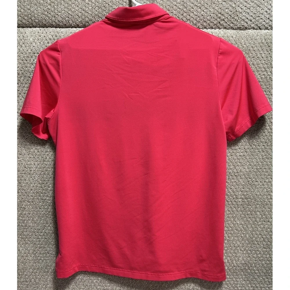 Adidas Short‎ Sleeve Polo Shirt Red Striped Men's Size Large